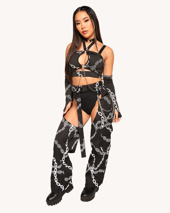 Power Surge Silver Reflective Chaps