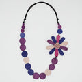 Purple Dahlia Statement Necklace - Sylca Designs - Chunky Jewelry
