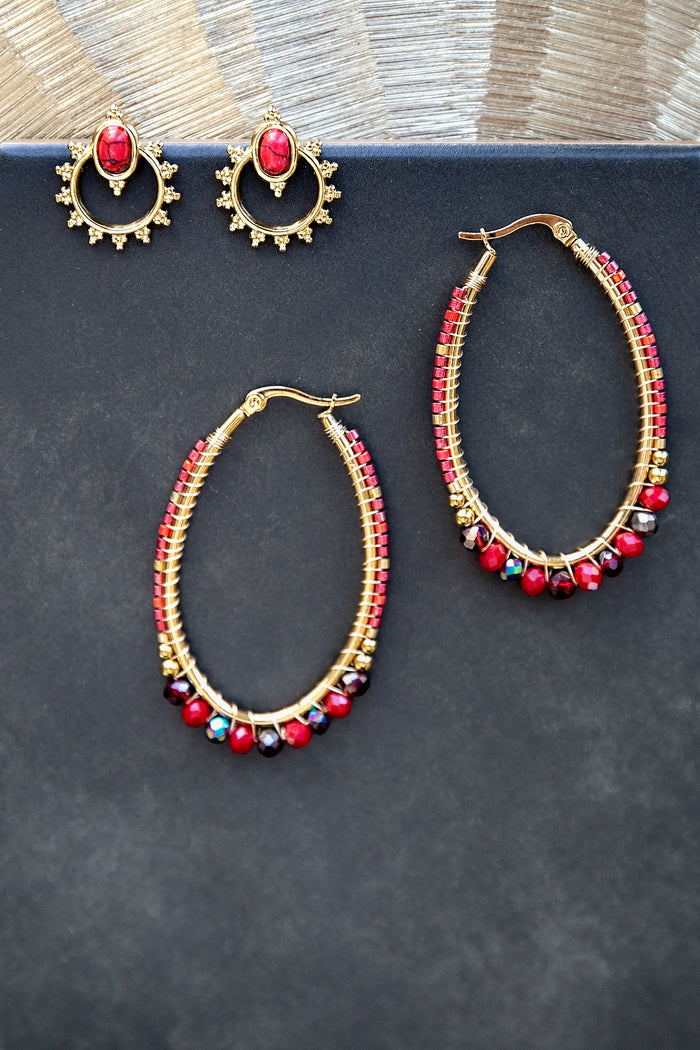 VEITA Jewelry Alchemy Collection Fall 2026 featuring colorful beaded and gemstone earrings