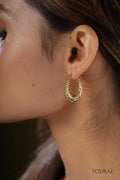 Quincy Hoops, Anti-Tarnish Steel Earrings