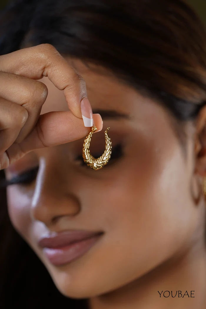 Quincy Hoops, Anti-Tarnish Steel Earrings