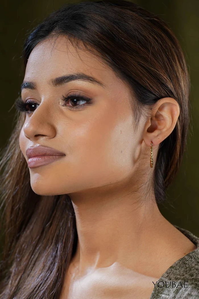 Quincy Hoops, Anti-Tarnish Steel Earrings
