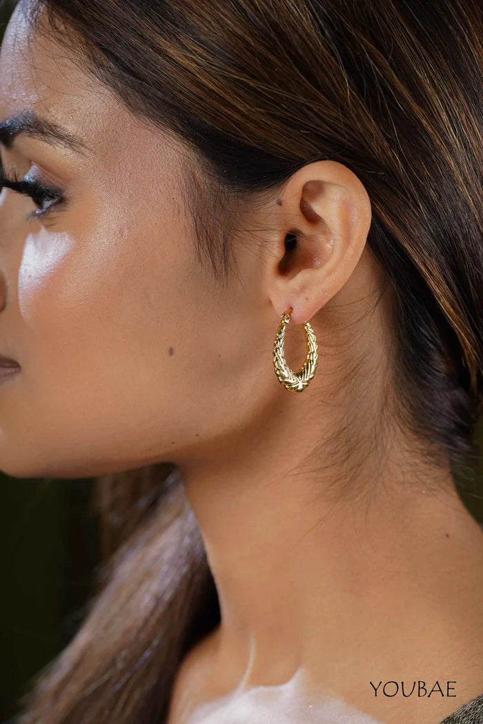 Quincy Hoops, Anti-Tarnish Steel Earrings