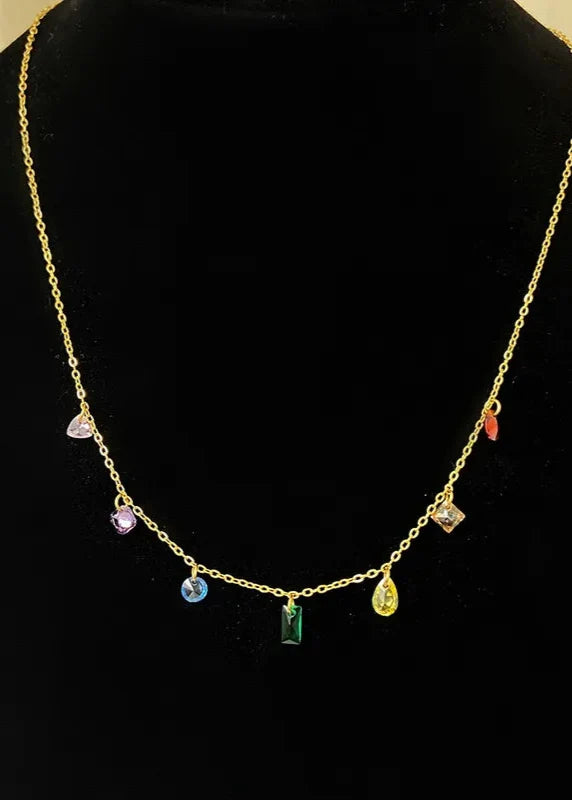 Rainbow Glass Bead Necklace | FINAL SALE