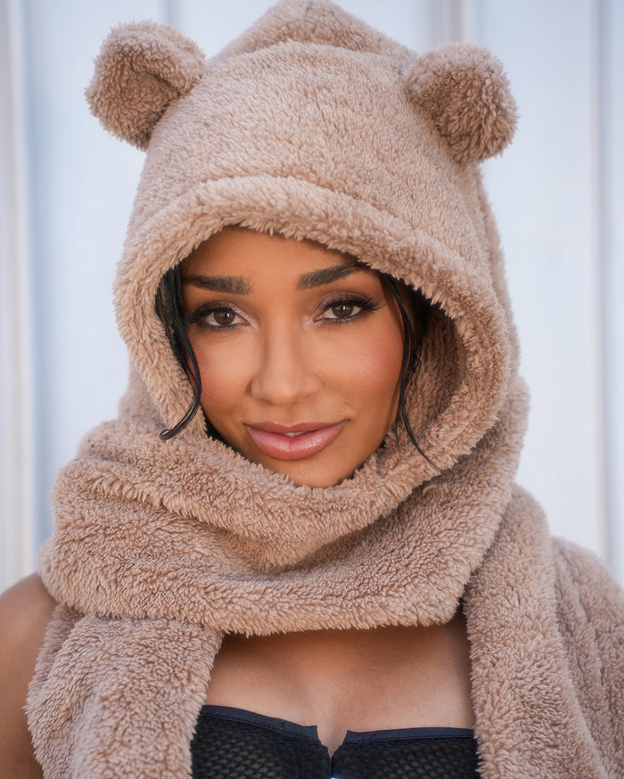 Rave Cub Bear Hat with Scarf