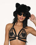 Rave On Fishnet Halter Top