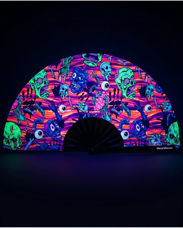 Rave with the Undead Hand Fan