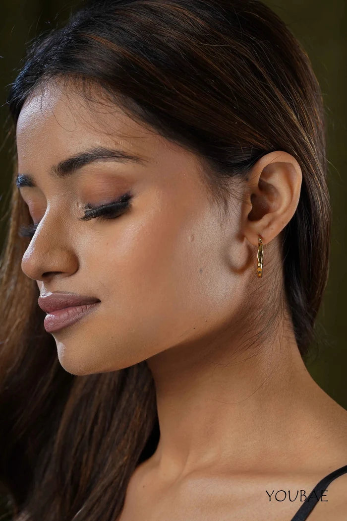 Reagan Hoops, Anti-Tarnish Steel Earrings