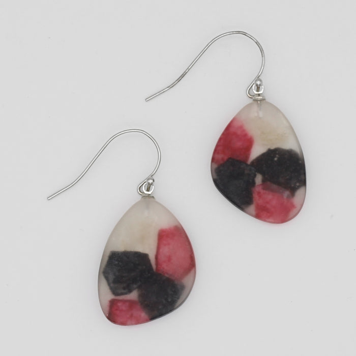 Red Petula Earrings - Sylca Designs - Chunky Jewelry