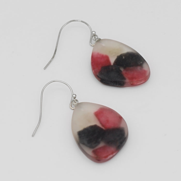 Red Petula Earrings - Sylca Designs - Chunky Jewelry