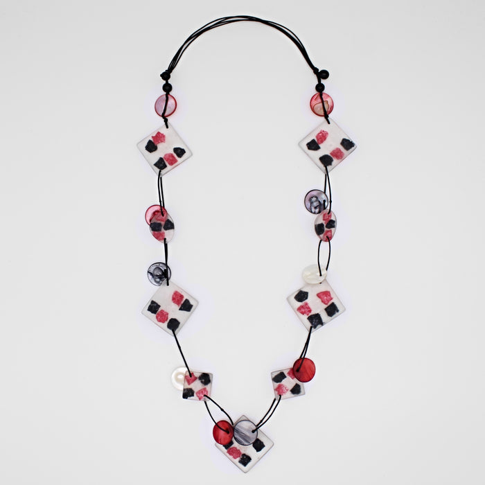 Red Petula Necklace - Sylca Designs - Chunky Jewelry