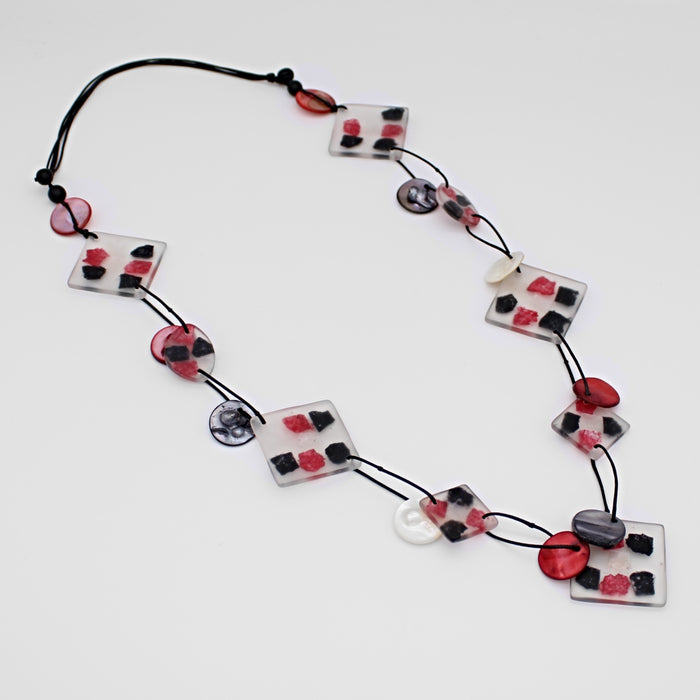 Red Petula Necklace - Sylca Designs - Chunky Jewelry
