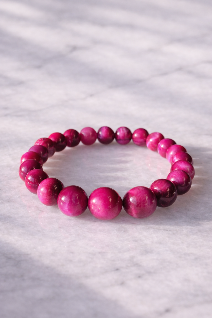 Red Rose Tigers Eye Bracelet