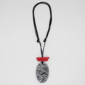 Red Suky Zebra Pendant - Sylca Designs - Chunky Jewelry