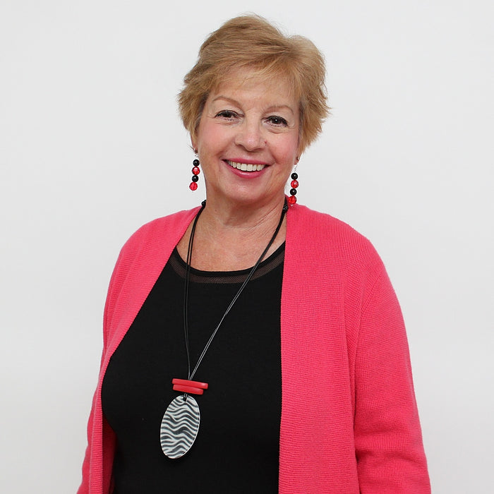 Red Suky Zebra Pendant - Sylca Designs - Chunky Jewelry