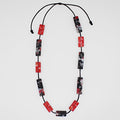 Red Vega Rectangular Necklace - Sylca Designs - Chunky Jewelry