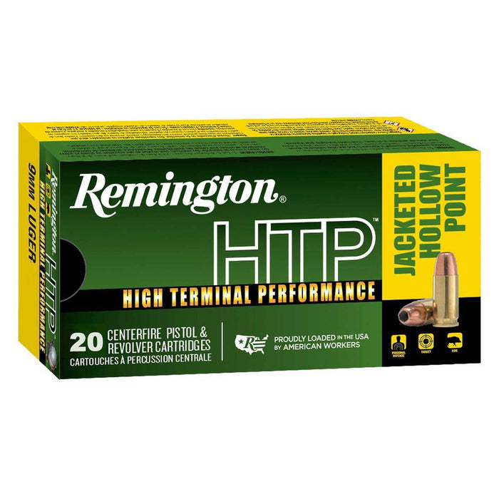 Remington Ammunition 9mm Luger 147 Grain Jacketed Hollow Point 20 Count