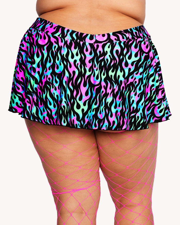 Rolita Couture x iHR Blacklight Blaze Mini Skort