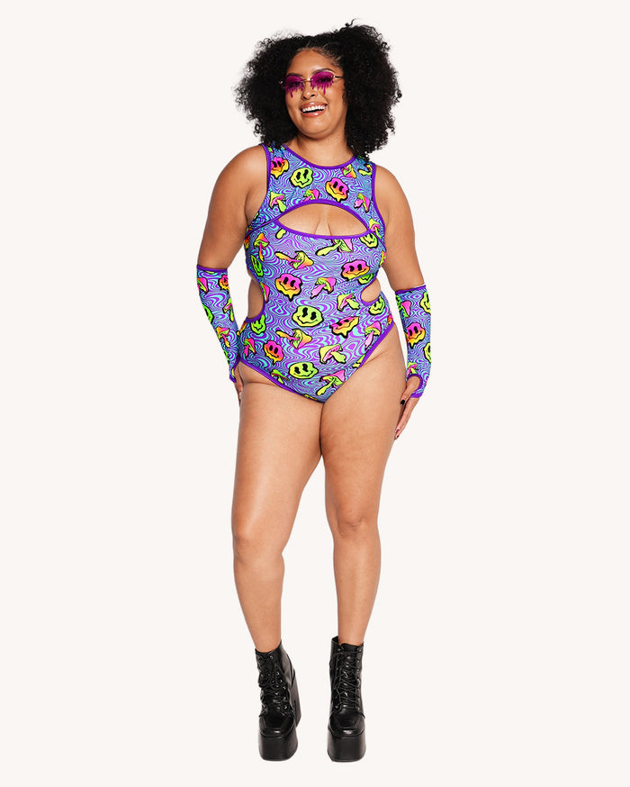 Rolita Couture x iHR Shroomface Cut Out Bodysuit
