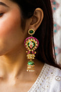 Roohina Kundan Gold Plated Fusion Earrings