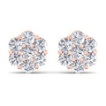 Rose Gold 1/5CTW Diamond Flower Studs