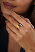 Rowyn Free Sized, Adjustable Iconic Duo Stainless Steel, Anti Tarnish Ring