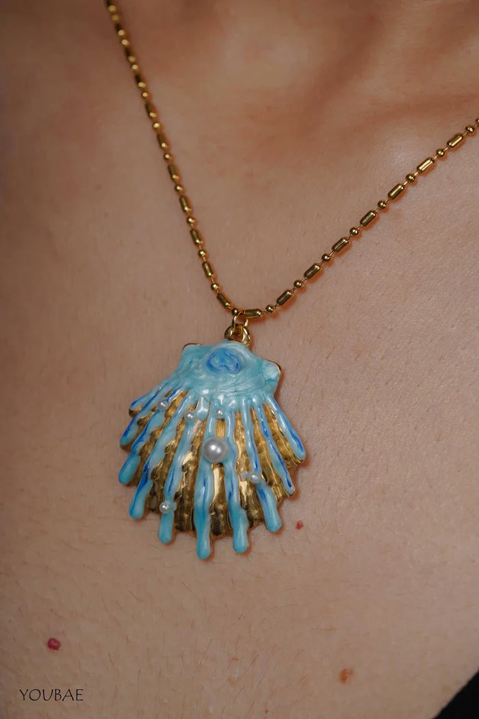 Sea Shell Pearl Anti Tarnish Neckpiece