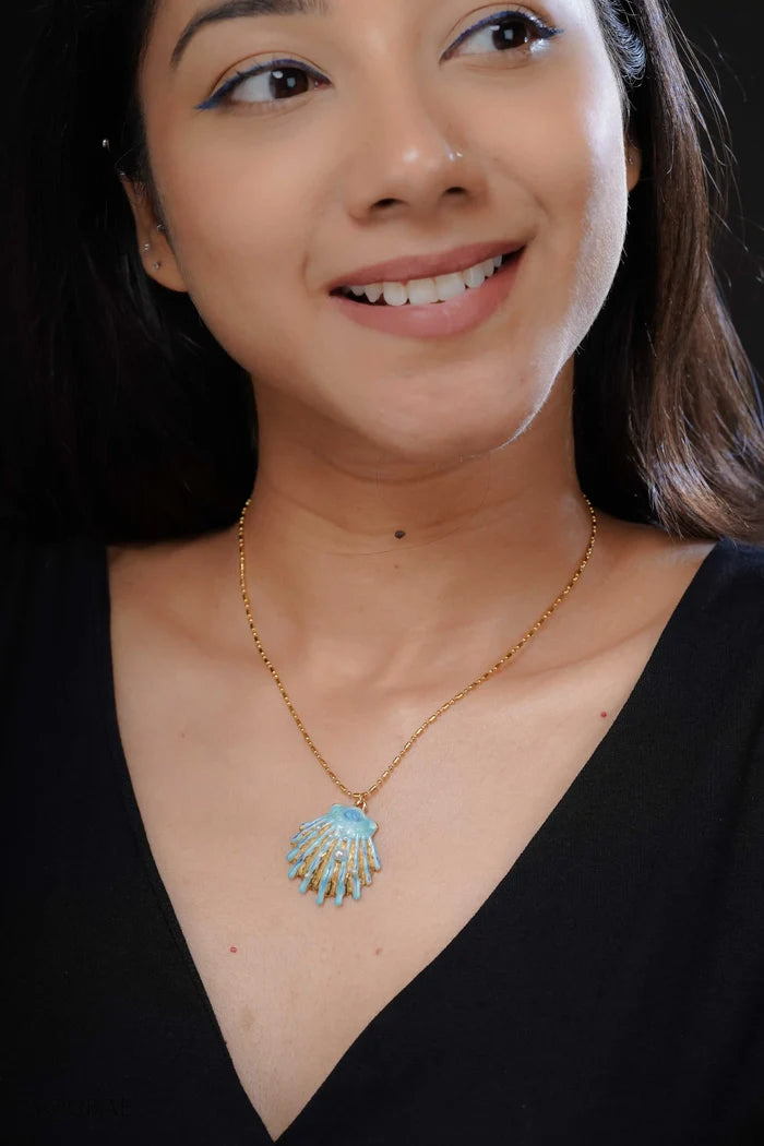 Sea Shell Pearl Anti Tarnish Neckpiece