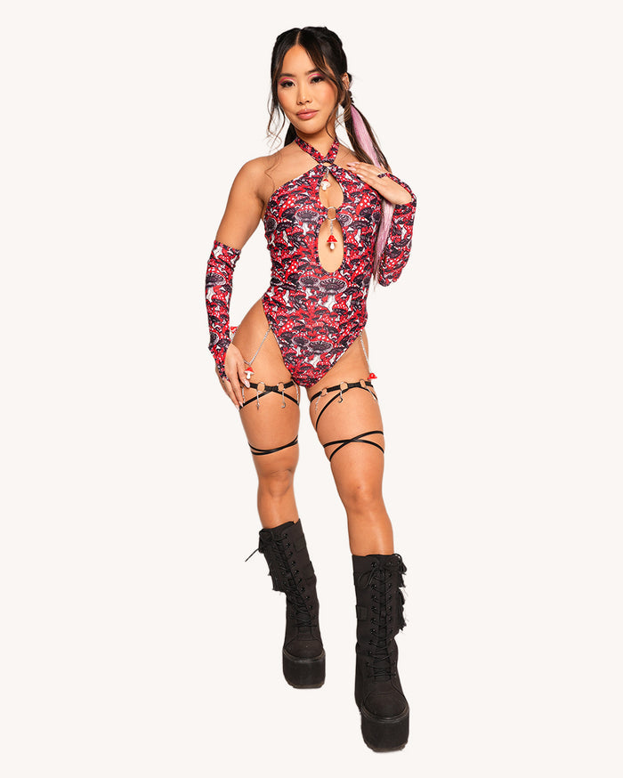Secret of Life Mushroom Bodysuit with Sleeves