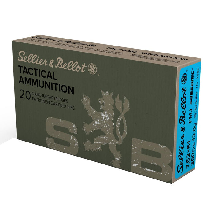 Sellier & Bellot Ammunition 7.62x51mm NATO 200 Grain Full Metal Jacket 20 Count