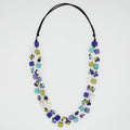 Shades of Blue Lia Floating Bead Necklace - Sylca Designs - Chunky Jewelry