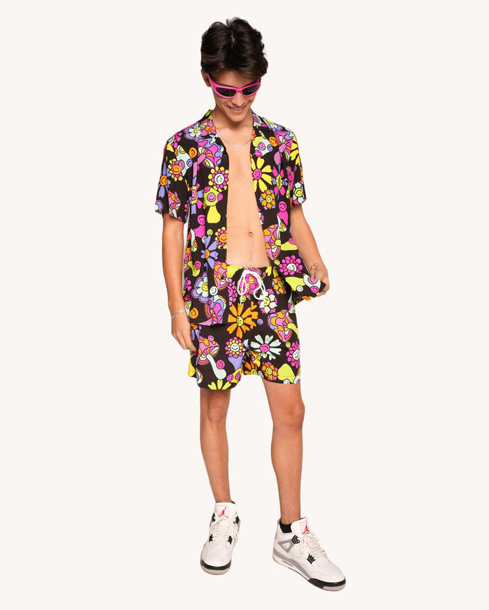 Shroom Bloom Camp Shorts-Men