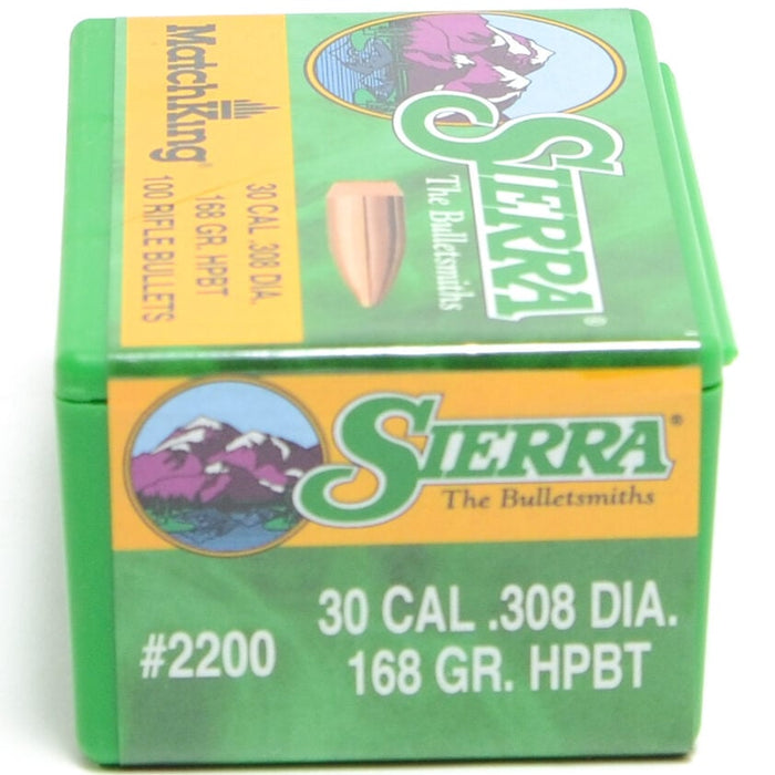Sierra .308 / 30 168 Grain Hollow Point Boat Tail MatchKing (100)