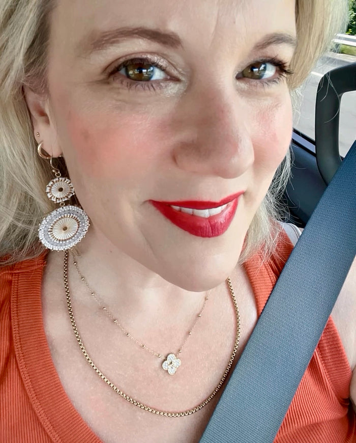 Sierra Seed Bead Earrings in White