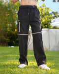 Speed Demon Silver Reflective Detachable Leg Pants