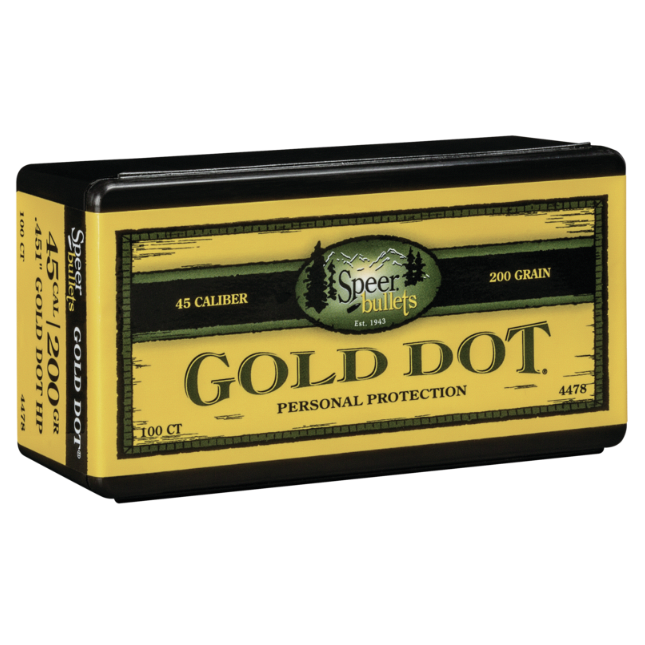 Speer .451 / 45 200 Grain Gold Dot Hollow Point (100)