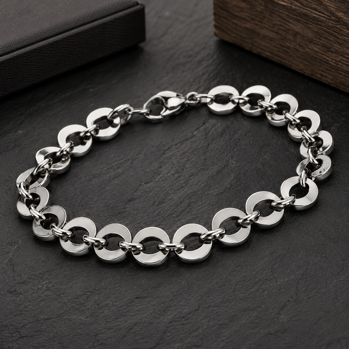 Stainless Steel Oval Link Chain Bracelet