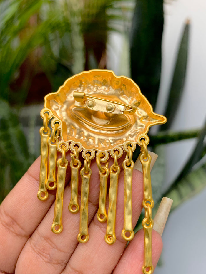 Statement Evil Eye Drop Brooch