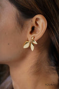 Statement Hazel Flower Studs, Anti-Tarnish Steel Earrings