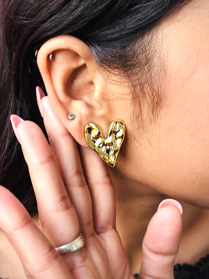 Statement Heart Studs