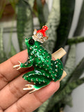 Statement Santa Frog Brooch