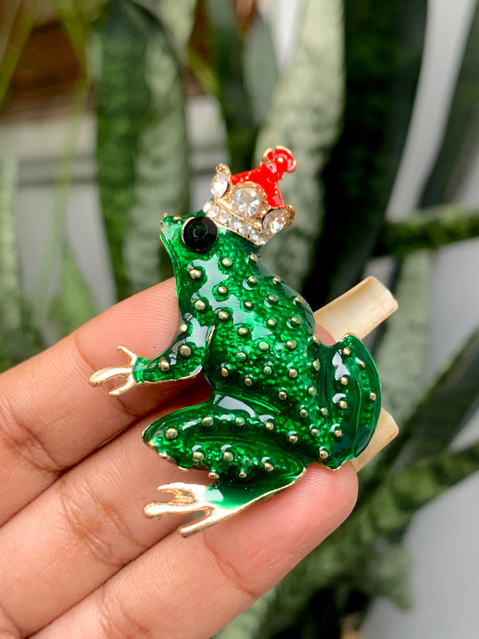 Statement Santa Frog Brooch