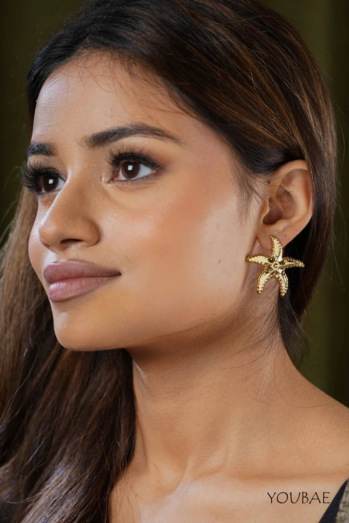 Statement Star Studs, Anti-Tarnish Steel Earrings