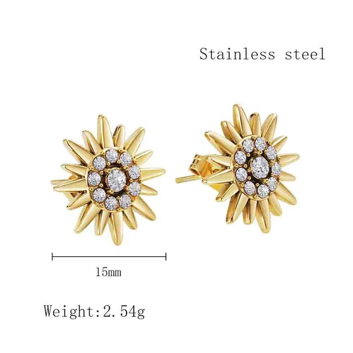Sunburst Stud Earrings