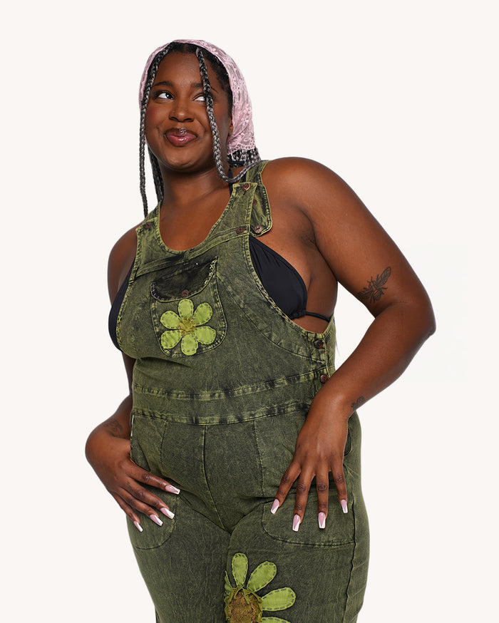 Sunflower State of Mind Overalls - Green