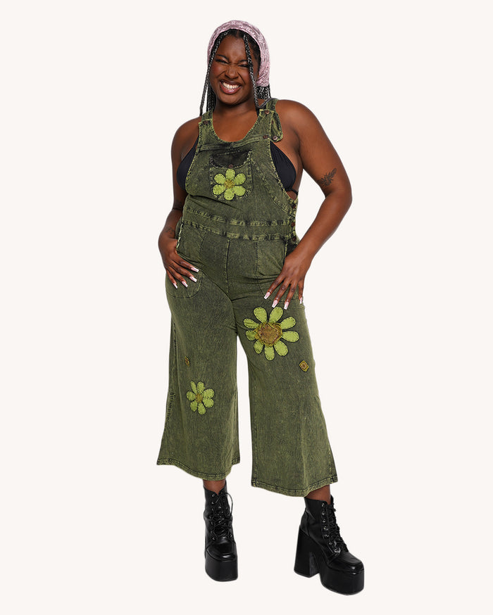 Sunflower State of Mind Overalls - Green