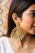 Tahira Kundan Gold Plated Fusion Earrings