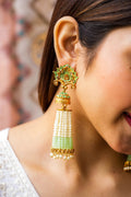 Tajdari Kundan Gold Plated Fusion Earrings