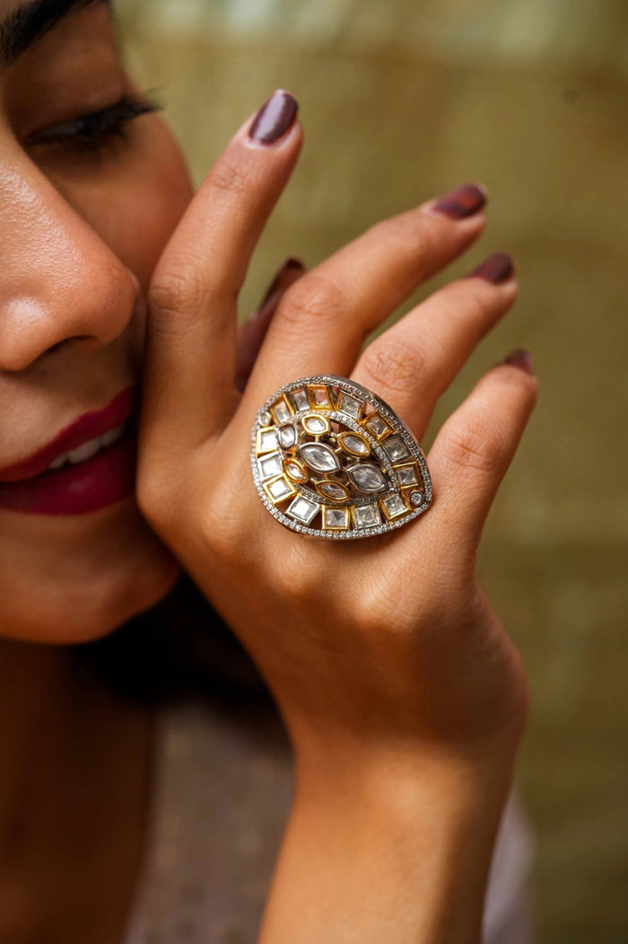 Taneesha Gold Plated Fusion Adjustable Ring