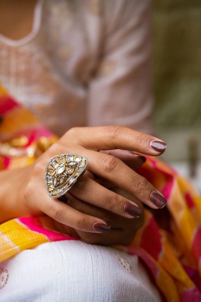Taneesha Gold Plated Fusion Adjustable Ring